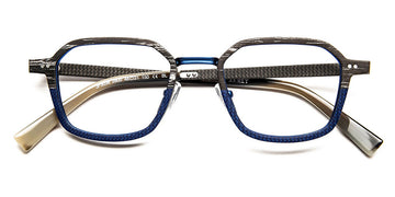 J.F. Rey® JF3038 JFR JF3038 2800 48 - 2800 Black Wood/Fiber Glasses Blue/Navy Eyeglasses