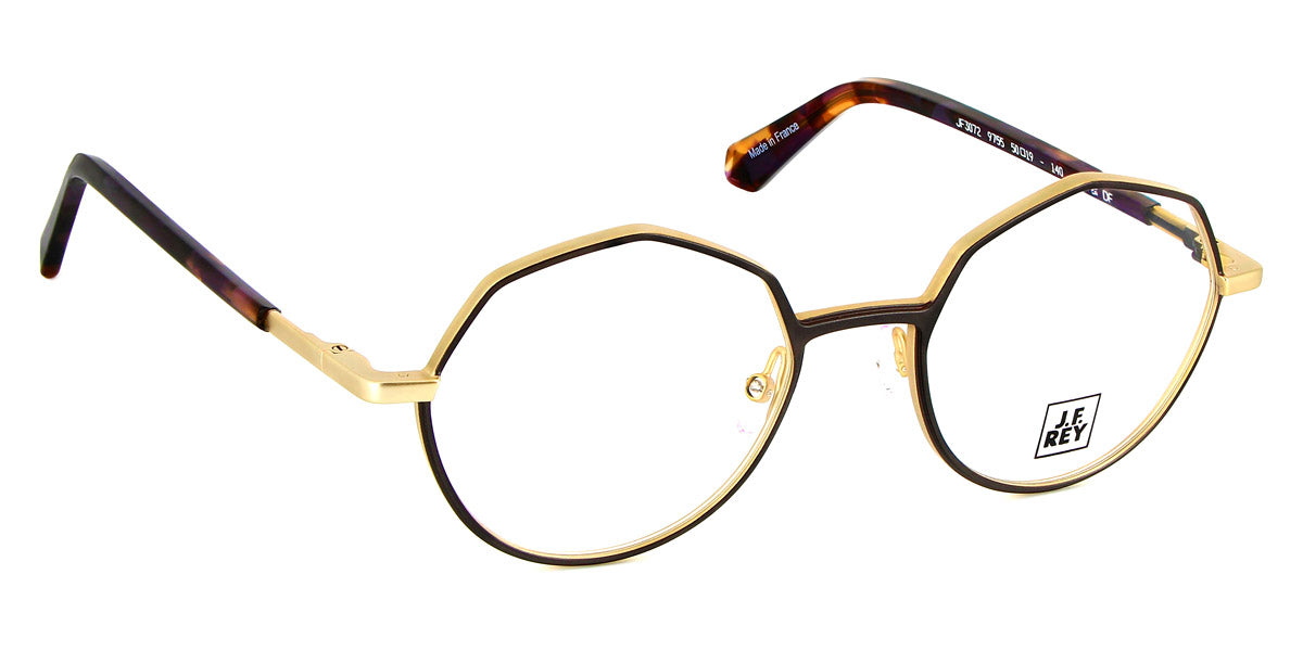 J.F. Rey® JF3072 JFR JF3072 9755 50 - 9755 Brown / Gold Eyeglasses