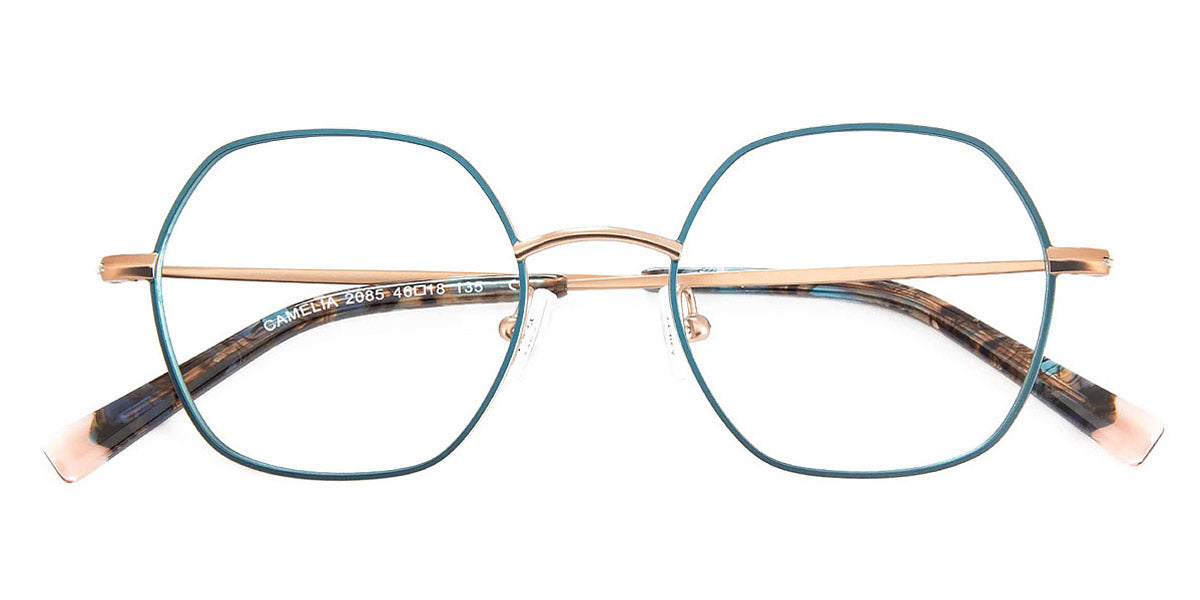 J.F. Rey® Camelia JFR Camelia 2085 46 - 2085 Blue/Pink Gold Eyeglasses