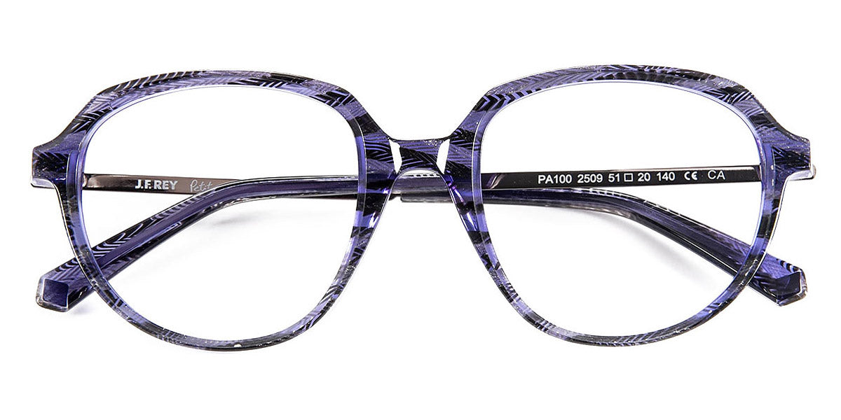 J.F. Rey® PA100 JFR PA100 2509 51 - 2509 Black Lace/Blue/Shiny Gunmetal Eyeglasses