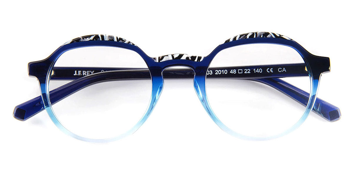 J.F. Rey® PA103 JFR PA103 2010 48 - 2010 Gradient Blue/Vermicelli Black/White Eyeglasses