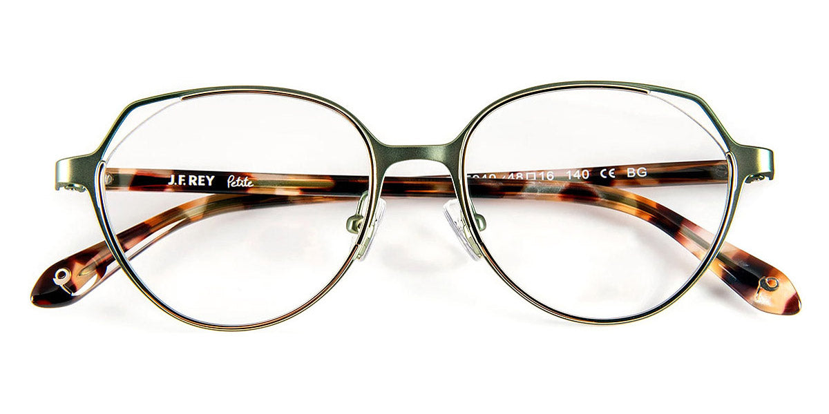 J.F. Rey® PM087 JFR PM087 5040 48 - 5040 Shiny Gold/Light Green Eyeglasses