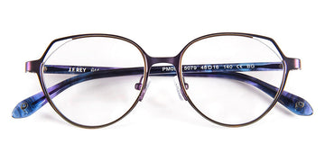 J.F. Rey® PM087 JFR PM087 5079 48 - 5079 Shiny Gold/Satin Plum Eyeglasses