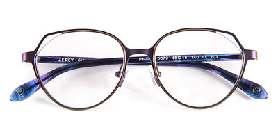 J.F. Rey® PM087 JFR PM087 5079 48 - 5079 Shiny Gold/Satin Plum Eyeglasses