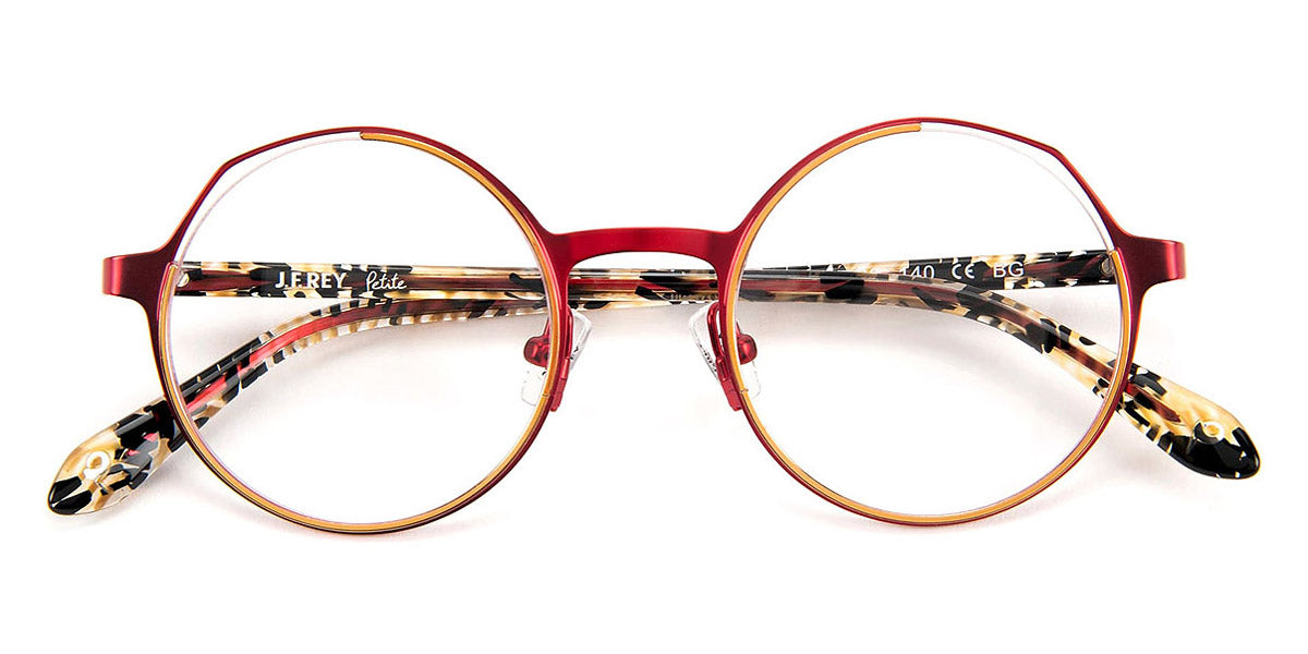 J.F. Rey® PM088 JFR PM088 5030 45 - 5030 Shiny Gold/Satin Red Eyeglasses