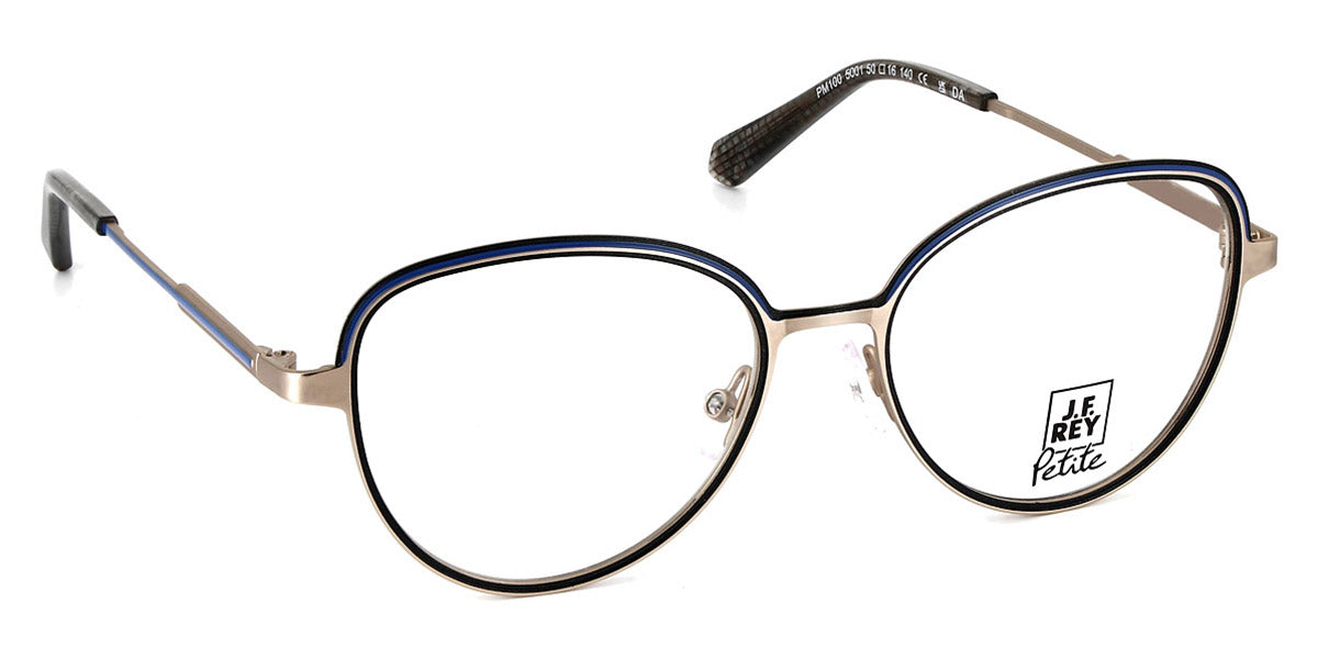 J.F. Rey® PM100 JFR PM100 5001 50 - 5001 Gold/Black/Blue Eyeglasses