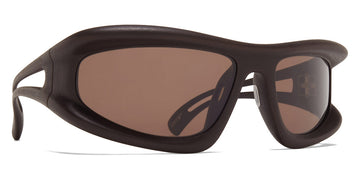 Mykita® MARFA MYK MARFA MD22 Ebony Brown / Cedar Brown Shield 70 - MD22 Ebony Brown / Cedar Brown Shield Sunglasses