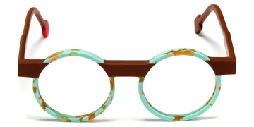 Sabine Be® Mini Be Cartoon SB Mini Be Cartoon 637 43 - Matt Marbled Turquoise / Matte Solid Brown Eyeglasses