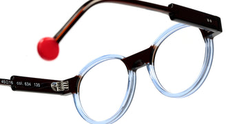 Sabine Be® Mini Be Clever SB Mini Be Clever 634 45 - Shiny Translucent Light Blue / Shiny Translucent Brown Eyeglasses