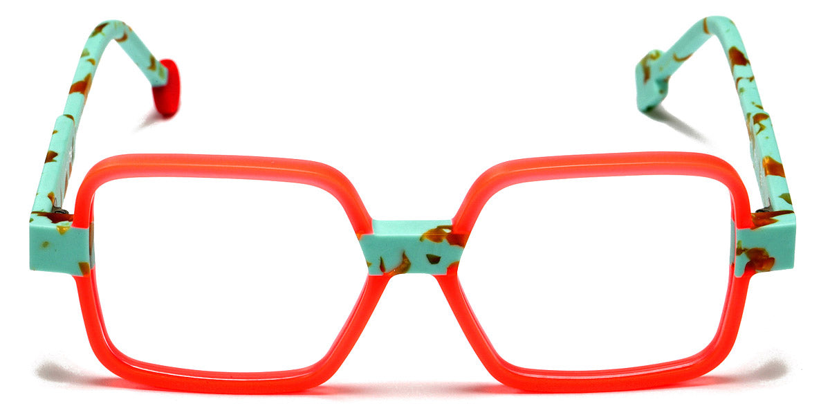 Sabine Be® Mini Be Clush SB Mini Be Clush 604 49 - Shiny Miami Neon Orange / Matte Marbled Turquoise Eyeglasses