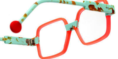 Sabine Be® Mini Be Clush SB Mini Be Clush 604 49 - Shiny Miami Neon Orange / Matte Marbled Turquoise Eyeglasses