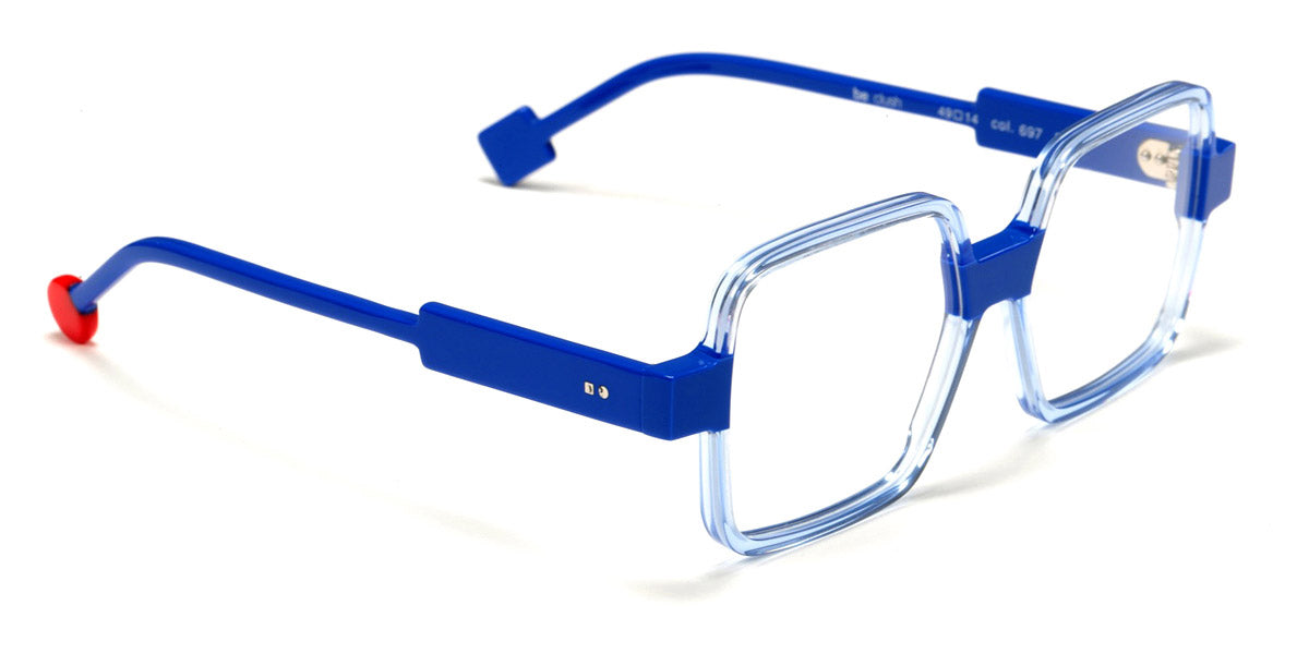 Sabine Be® Mini Be Clush SB Mini Be Clush 697 49 - Shiny Translucent Light Blue / Shiny Majorelle Blue Eyeglasses