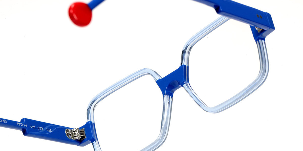 Sabine Be® Mini Be Clush SB Mini Be Clush 697 49 - Shiny Translucent Light Blue / Shiny Majorelle Blue Eyeglasses