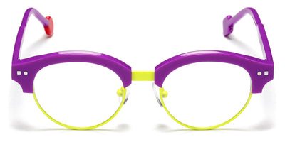 Sabine Be® Mini Be Master Pantos SB Mini Be Master Pantos 591 45 - Shiny Purple / Neon Yellow Satin Eyeglasses