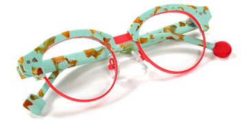 Sabine Be® Mini Be Master Pantos SB Mini Be Master Pantos 592 45 - Matt Marbled Turquoise / Satin Neon Orange Eyeglasses