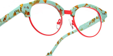 Sabine Be® Mini Be Master Pantos SB Mini Be Master Pantos 592 45 - Matt Marbled Turquoise / Satin Neon Orange Eyeglasses