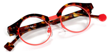 Sabine Be® Mini Be Master Round SB Mini Be Master Round 545 42 - Shiny Fawn Tortoise / Satin Neon Orange Satin Eyeglasses