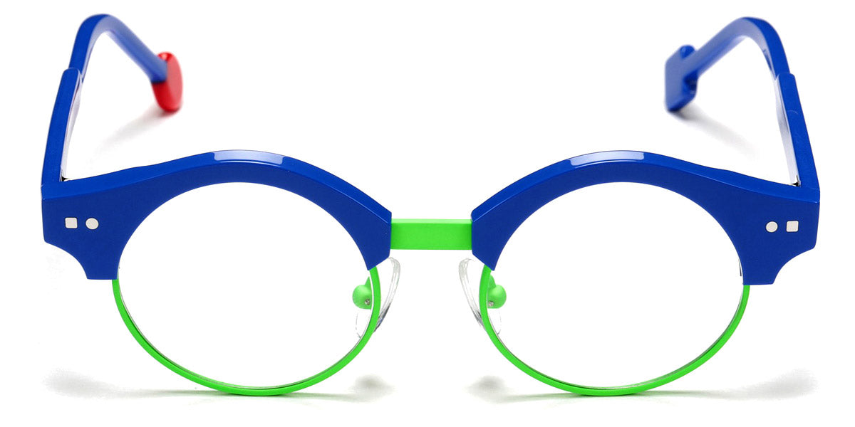 Sabine Be® Mini Be Master Round SB Mini Be Master Round 585 42 - Shiny Majorelle Blue / Satin Neon Green Eyeglasses