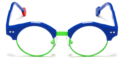 Sabine Be® Mini Be Master Round SB Mini Be Master Round 585 42 - Shiny Majorelle Blue / Satin Neon Green Eyeglasses