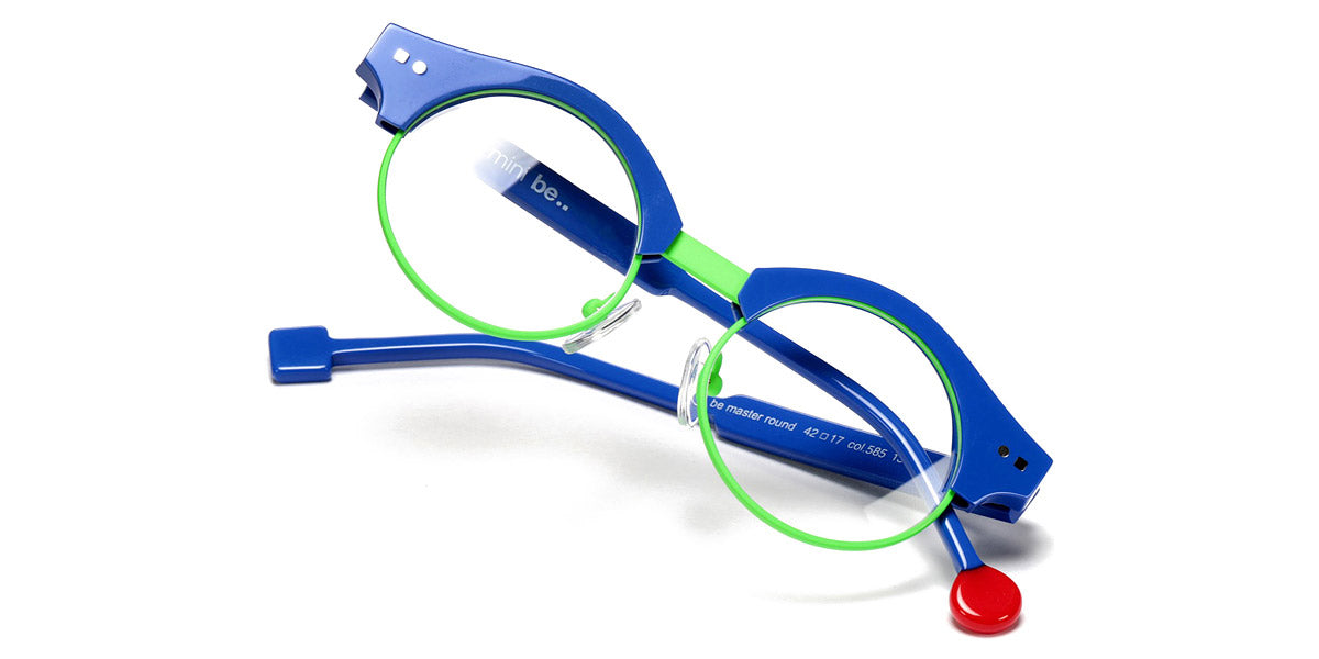 Sabine Be® Mini Be Master Round SB Mini Be Master Round 585 42 - Shiny Majorelle Blue / Satin Neon Green Eyeglasses