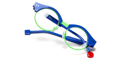 Sabine Be® Mini Be Master Round SB Mini Be Master Round 585 42 - Shiny Majorelle Blue / Satin Neon Green Eyeglasses