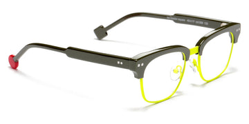 Sabine Be® Mini Be Master Square SB Mini Be Master Square 588 45 - Shiny Khaki / Neon Yellow Satin Eyeglasses