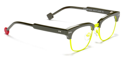 Sabine Be® Mini Be Master Square SB Mini Be Master Square 588 45 - Shiny Khaki / Neon Yellow Satin Eyeglasses