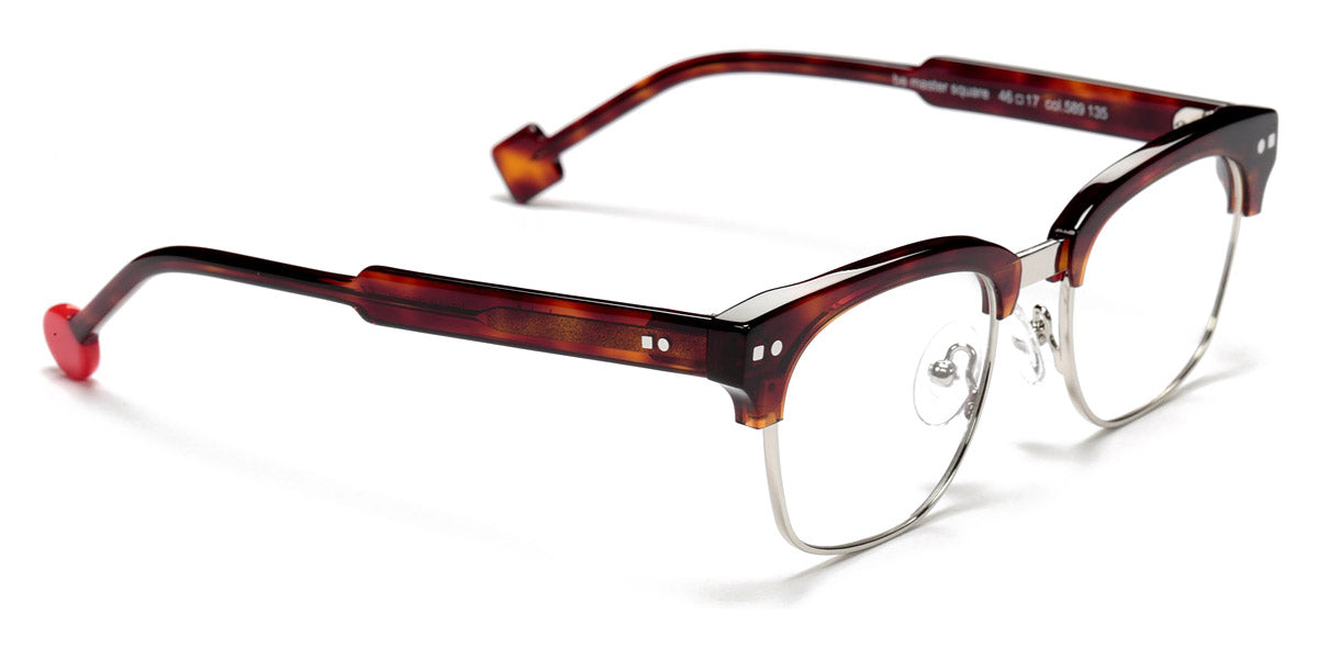 Sabine Be® Mini Be Master Square SB Mini Be Master Square 589 45 - Shiny Cherry Tortoise / Polished Palladium Eyeglasses