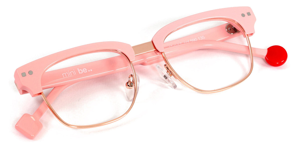 Sabine Be® Mini Be Master Square SB Mini Be Master Square 590 45 - Shiny Peach Solid / Polished Rose Gold Eyeglasses