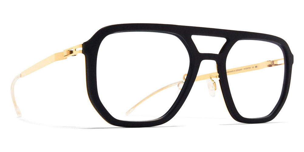 Mykita® DALUR MYK DALUR MH7 Pitch Black/Glossy Gold 50 - MH7 Pitch Black/Glossy Gold Eyeglasses
