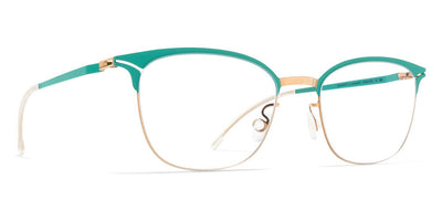 Mykita® HOLLIS MYK HOLLIS Champagne Gold/Jade Green 39 - Champagne Gold/Jade Green Eyeglasses
