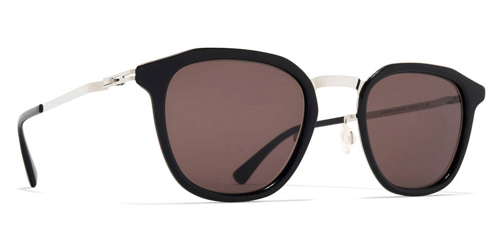 Mykita® PAVI MYK PAVI A81 Shiny Silver/Black/Brown Solid 46 - A81 Shiny Silver/Black/Brown Solid Sunglasses
