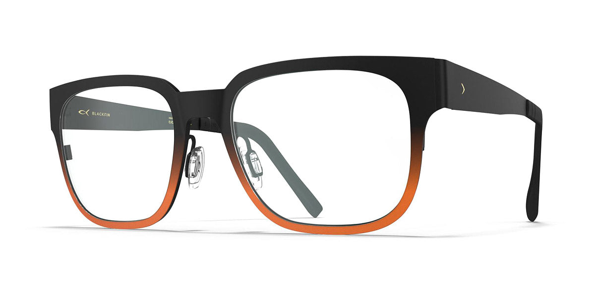 Blackfin® NANTUCKET BLF NANTUCKET 1501 52 - Black Ink/Space Orange Eyeglasses