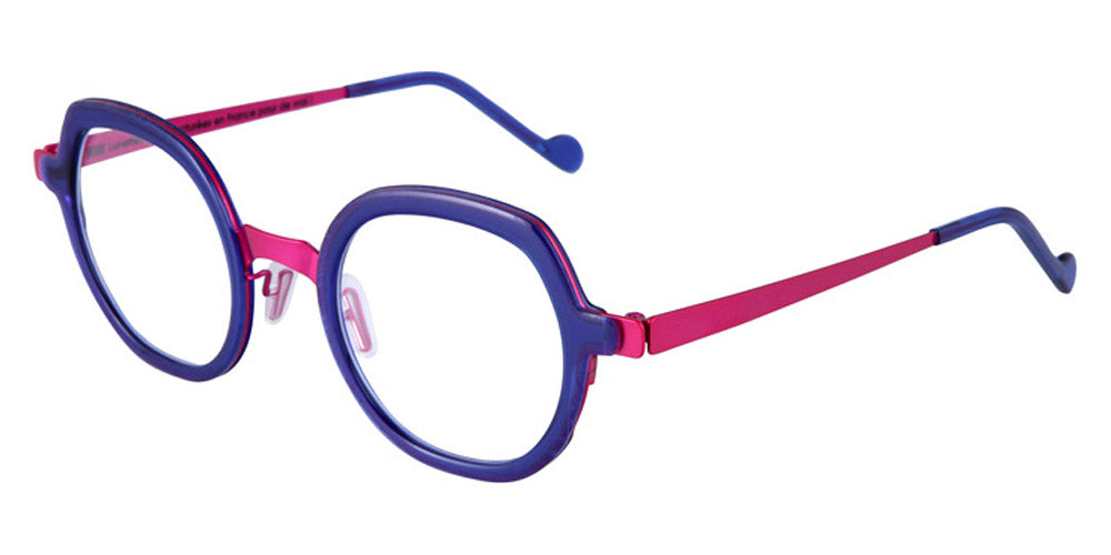 NaoNed® Langoz NAO Langoz 88bt 46 - Transparent China Blue/Bright Pink Eyeglasses