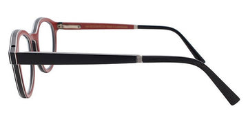 Gold & Wood® NAOS G&W NAOS 01 47 - 01 - Ebony Tanganyika/Burgundy Bolivar Eyeglasses