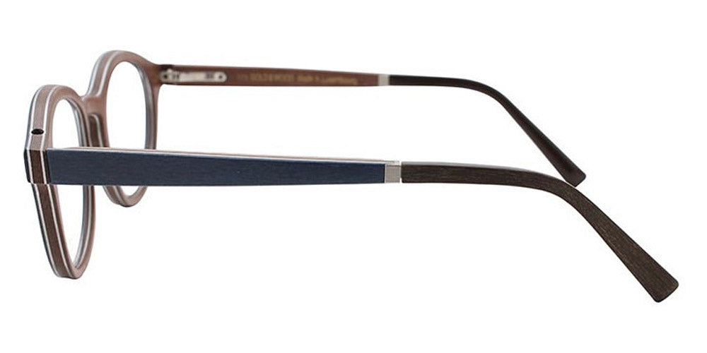 Gold & Wood® NAOS G&W NAOS 02 47 - 02 - Blue Jeans Bolovar/Hazelnut Bolivar/Brown Bird's Eye Maple Eyeglasses