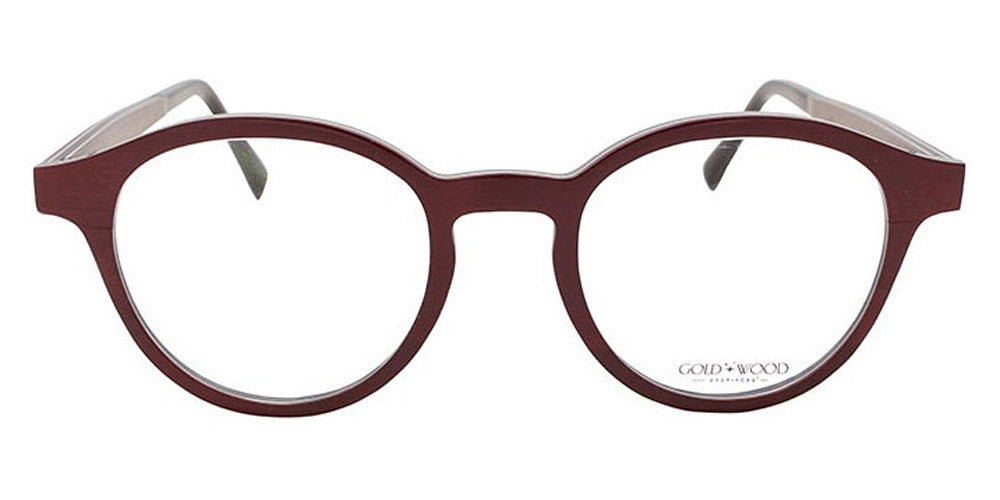 Gold & Wood® NAOS G&W NAOS 41 47 - 41 - Burgundy Bolivar/Brown Bubinga/Brown Bird's Eye Maple Eyeglasses