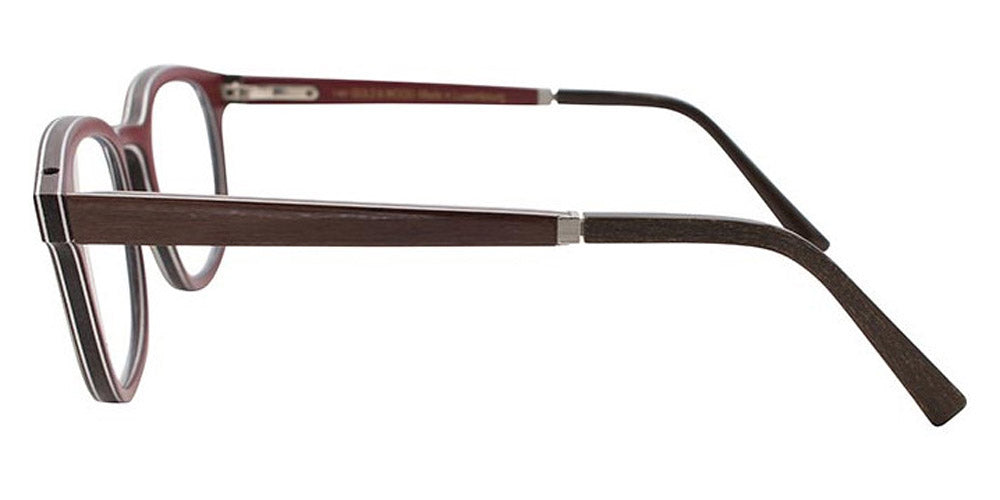 Gold & Wood® OGMA G&W OGMA 42 47 - 42 - Glossywood/Brown Tanganyika/Burgundy Bolivar Eyeglasses