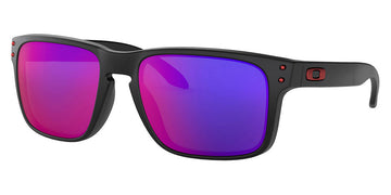 Oakley® OO9102 Holbrook OO9102 910236 55 - Matte black/+ red iridium Sunglasses