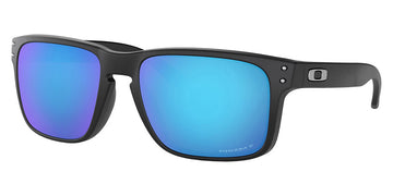 Oakley® OO9102 Holbrook OO9102 9102F0 55 - Matte Black/Prizm sapphire polarized Sunglasses