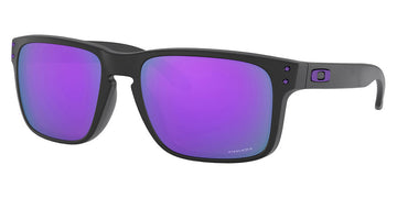 Oakley® OO9102 Holbrook OO9102 9102K6 55 - Matte black/Prizm violet Sunglasses