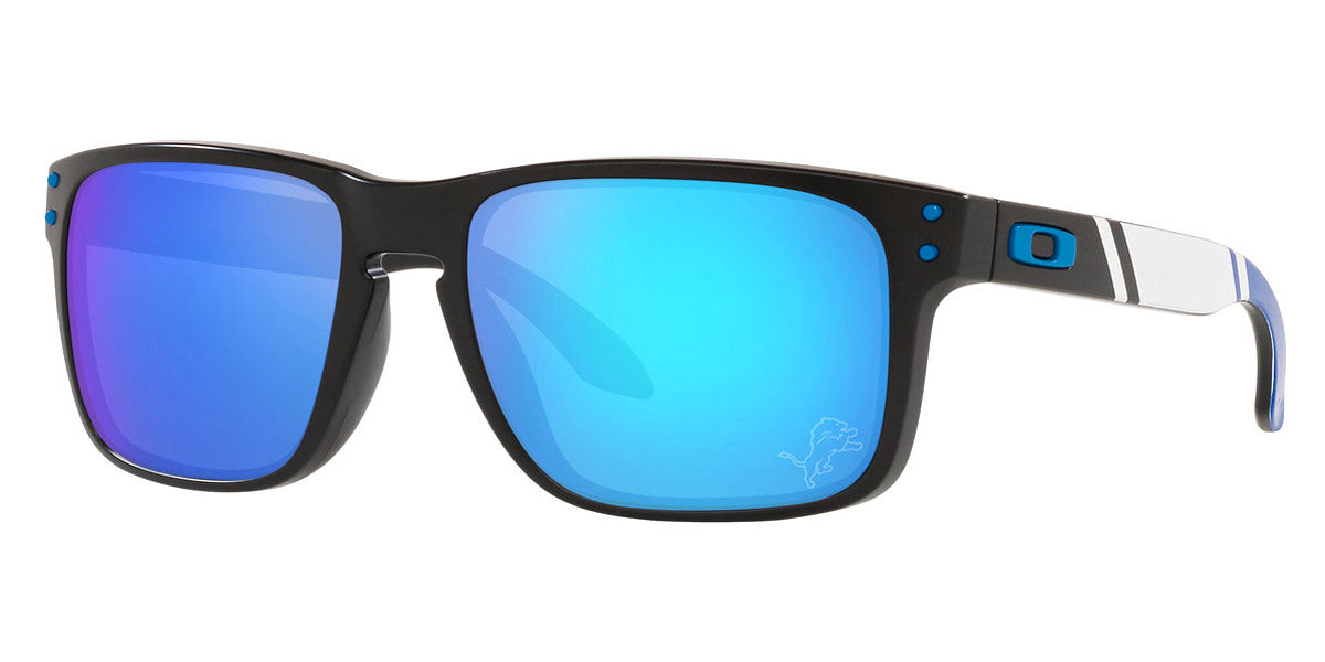 Oakley® OO9102 Holbrook OO9102 9102R2 55 - Det Matte Black / Prizm Sapphire Sunglasses