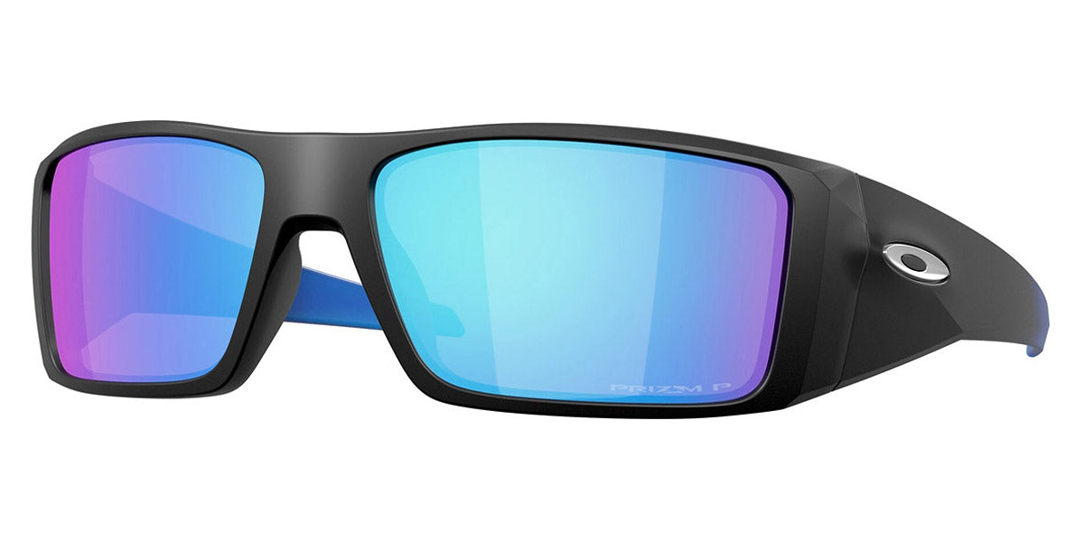 Oakley® OO9231 Heliostat OO9231 923123 61 - Matte Black/Matte Transparent Crystal/Blackfade / Prizm Sapphire Polarized Sunglasses