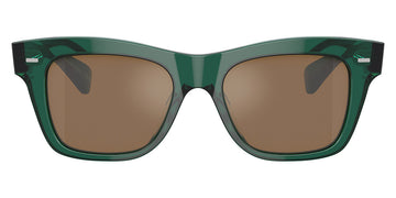 Oliver Peoples® Ms. Oliver OV5542SU 1763G8 51 - Translucent Dark Teal/Cognac Mirror Sunglasses