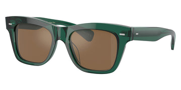 Oliver Peoples® Ms. Oliver OV5542SU 1763G8 51 - Translucent Dark Teal/Cognac Mirror Sunglasses