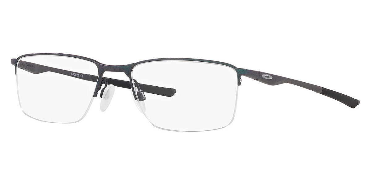 Oakley® OX3218 Socket 5.5 OX3218 321812 52 - Dark matte silver/blue colorshift Eyeglasses