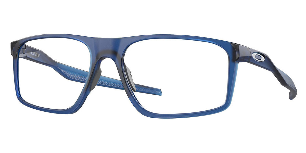 Oakley® OX8183 Bat Flip OX8183 818303 58 - Matte Transparent Blue Eyeglasses