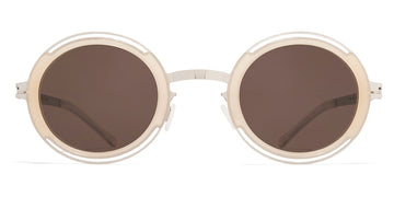 Mykita® PEARL MYK PEARL A89-Shiny Silver/Blonde / Brown Solid 46 - A89-Shiny Silver/Blonde / Brown Solid Sunglasses