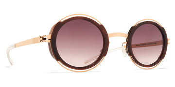 Mykita® PEARL MYK PEARL A90-Champagne Gold/Zanzibar / Cedar Brown Gradient 46 - A90-Champagne Gold/Zanzibar / Cedar Brown Gradient Sunglasses