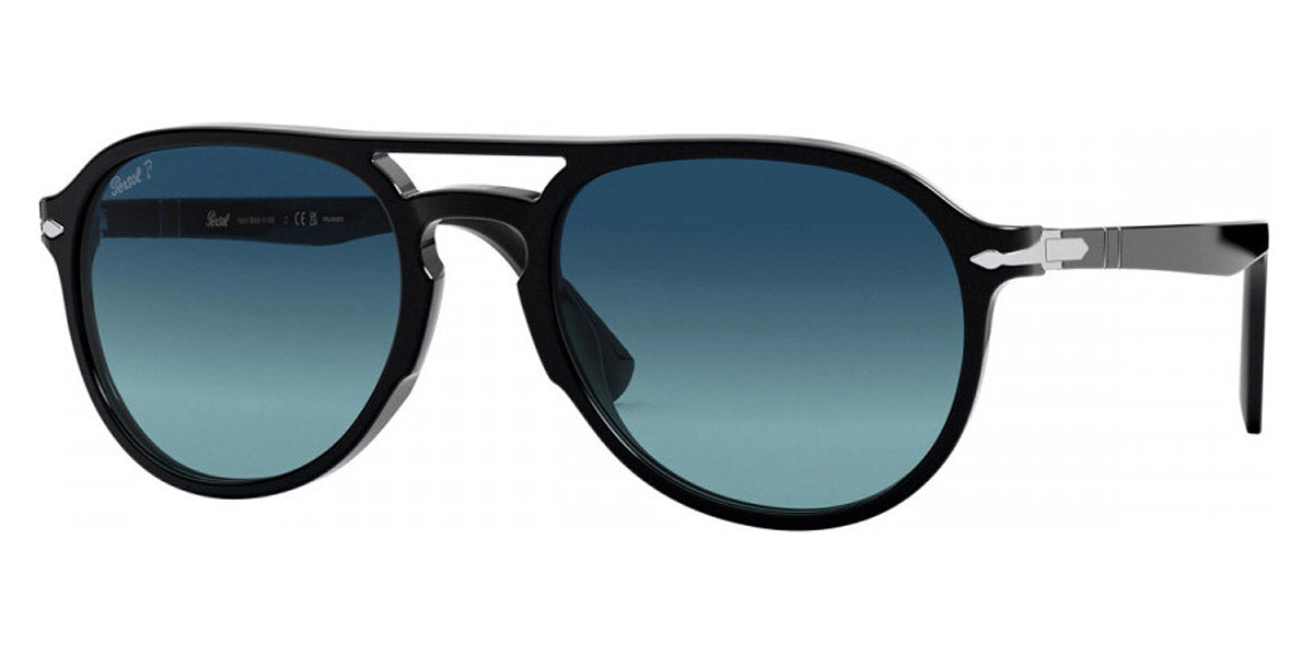 Persol® PO3235S PS PO3235S 095/S3 55 - 095/S3 Black / Blue gradient polarized Sunglasses